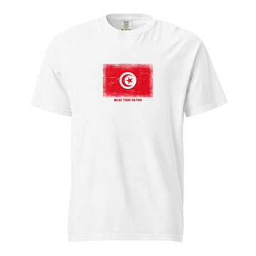 Tunisia Flag T-Shirt | Unisex | Heavyweight Cotton