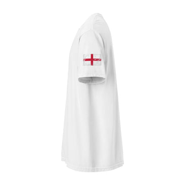 England Flag Tee | Sleeve Badge | Unisex | Heavyweight Cotton