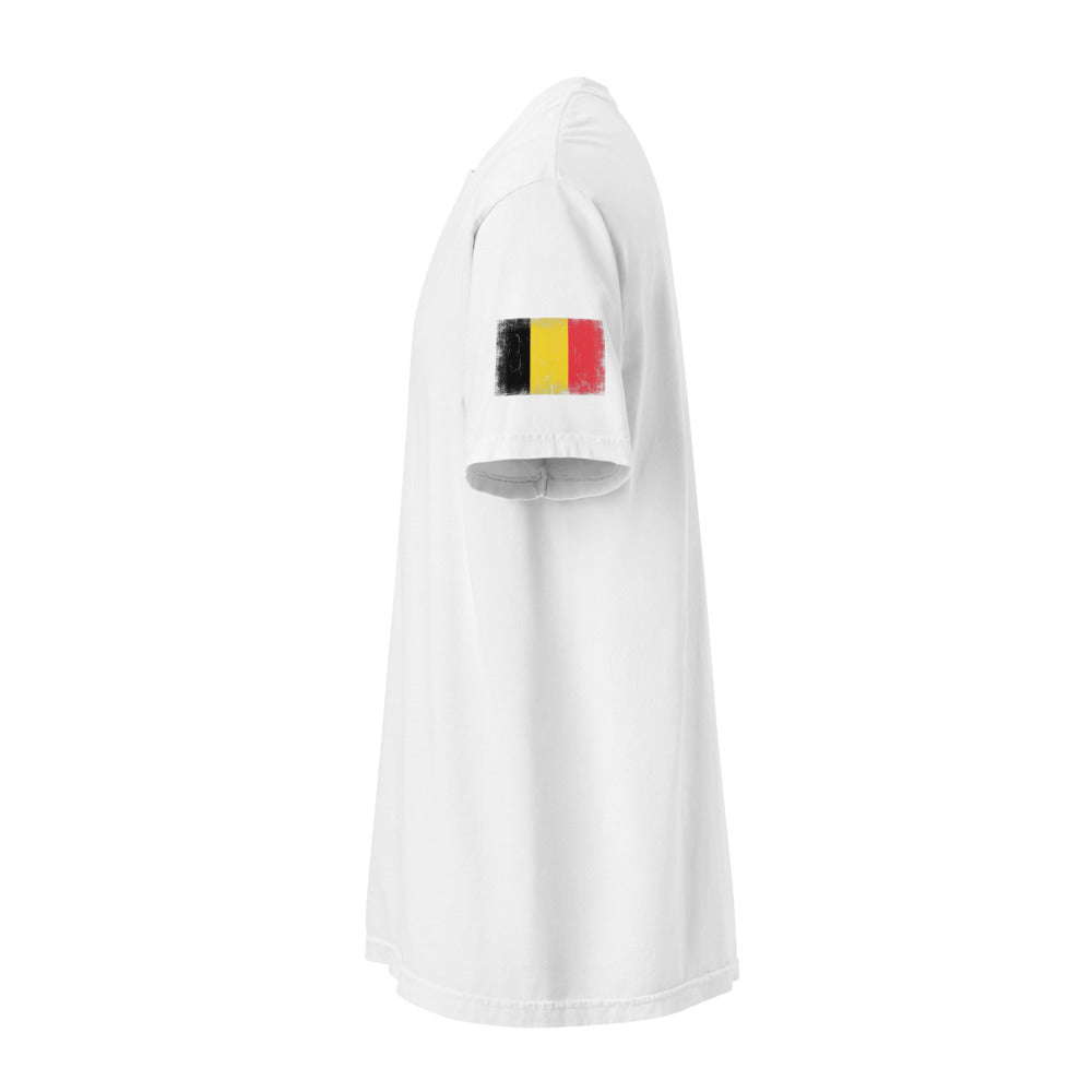 Belgium Flag Tee — Sleeve — White