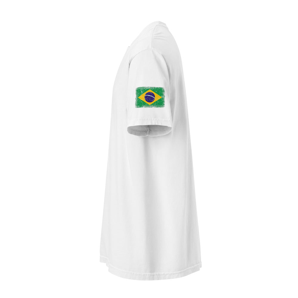 Brasil Flag Tee — Sleeve — White