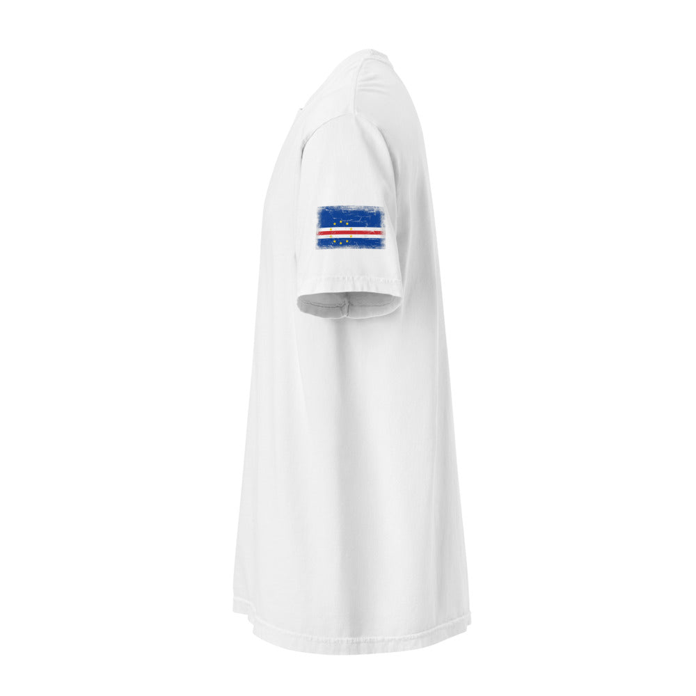 Cape Verde Flag Tee — Sleeve — White