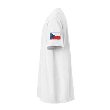 Czechia Flag Tee | Sleeve Badge | Unisex | Heavyweight Cotton