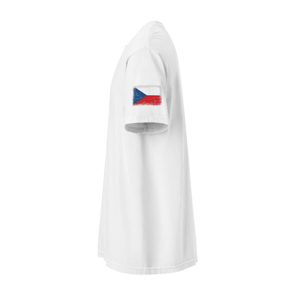 Czechia Flag Tee — Sleeve — White
