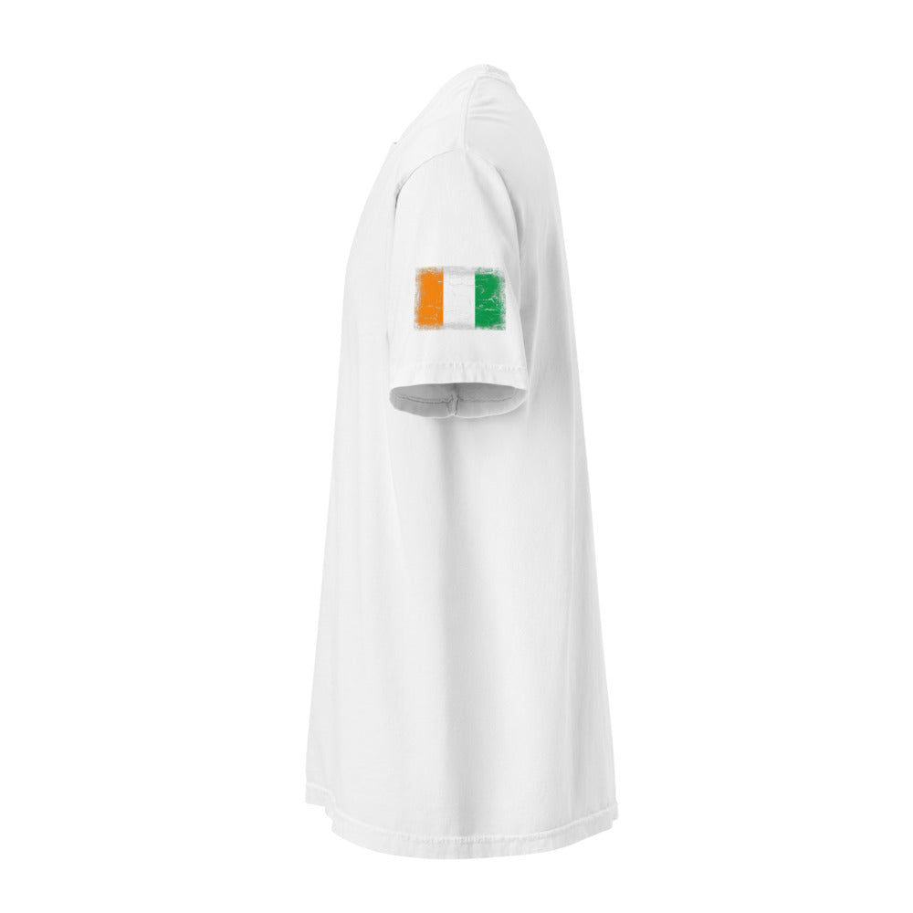 Côte d'Ivoire Flag Tee — Sleeve — White