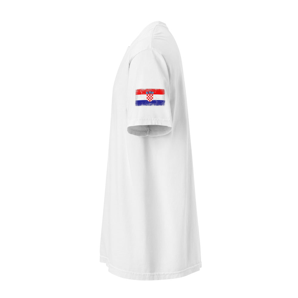 Croatia Flag Tee — Sleeve — White
