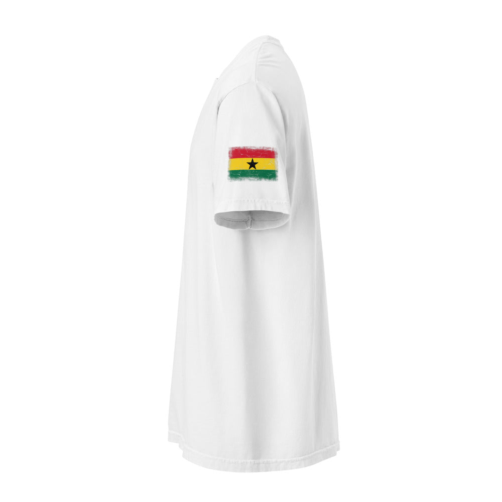 Ghana Flag Tee — Sleeve — White