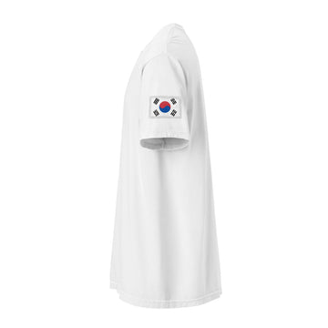 South Korea Flag Tee | Sleeve Badge | Unisex | Heavyweight Cotton