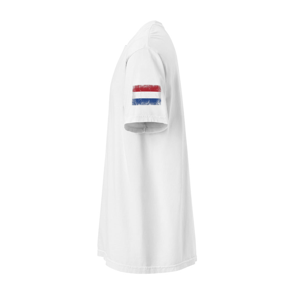 Netherlands Flag Tee — Sleeve — White