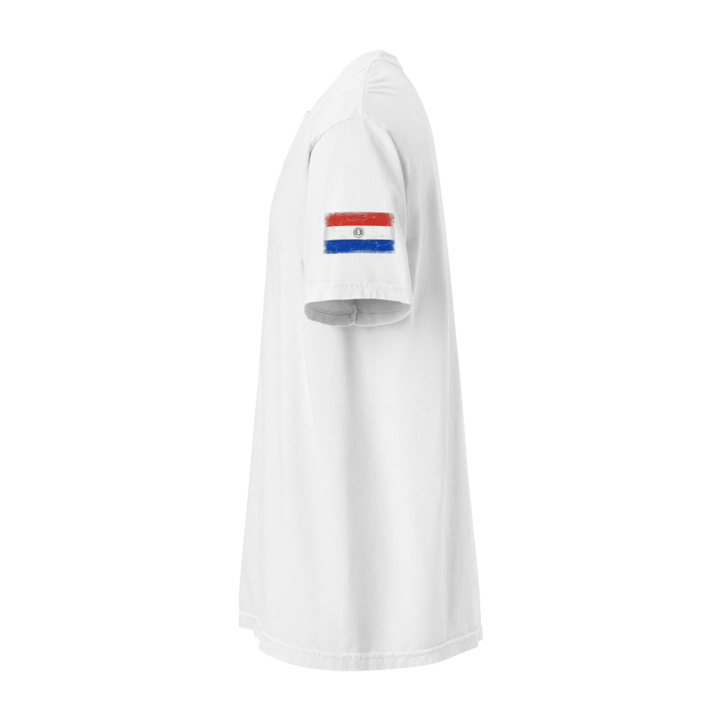 Paraguay Flag Tee — Sleeve — White