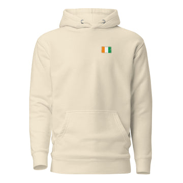 Côte d'Ivoire Flag Hoodie | Front | Unisex | Heavyweight Fleece