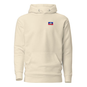 Haiti Flag Hoodie | Front | Unisex | Heavyweight Fleece