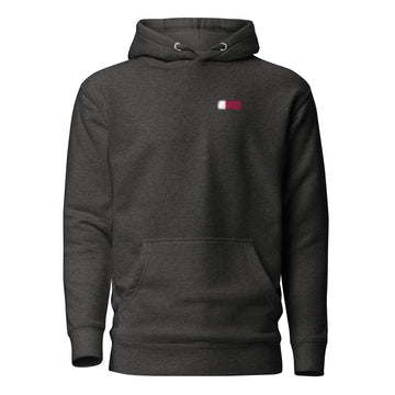 Qatar Flag Hoodie | Front | Unisex | Heavyweight Fleece