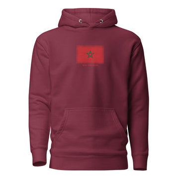 Morocco Flag Hoodie | Unisex | Heavyweight Fleece