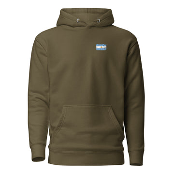 Argentina Flag Hoodie | Front | Unisex | Heavyweight Fleece