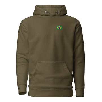 Brasil Flag Hoodie | Front | Unisex | Heavyweight Fleece