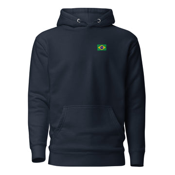 Brasil Flag Hoodie | Front | Unisex | Heavyweight Fleece