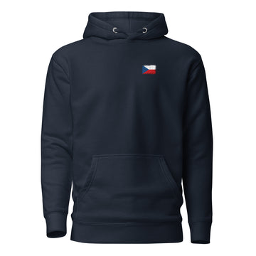 Czechia Flag Hoodie | Front | Unisex | Heavyweight Fleece