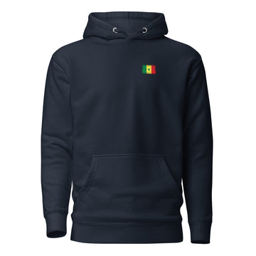 Senegal Flag Hoodie | Front | Unisex | Heavyweight Fleece