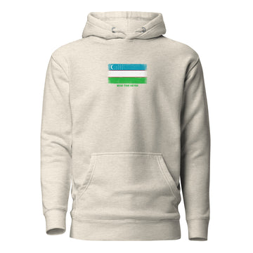 Uzbekistan Flag Hoodie | Unisex | Heavyweight Fleece