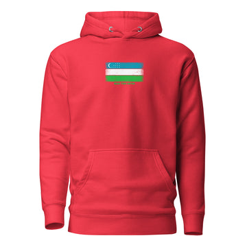 Uzbekistan Flag Hoodie | Unisex | Heavyweight Fleece