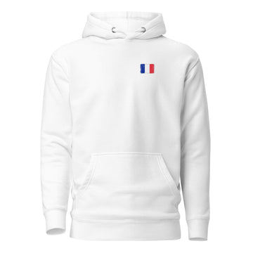France Flag Hoodie | Front | Unisex | Heavyweight Fleece