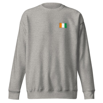 Côte d'Ivoire Flag Sweatshirt | Front | Unisex | Premium Fleece