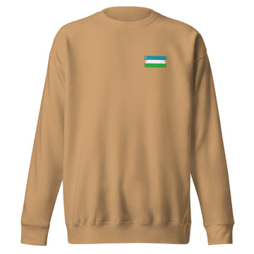 Uzbekistan Flag Sweatshirt | Front | Unisex | Premium Fleece