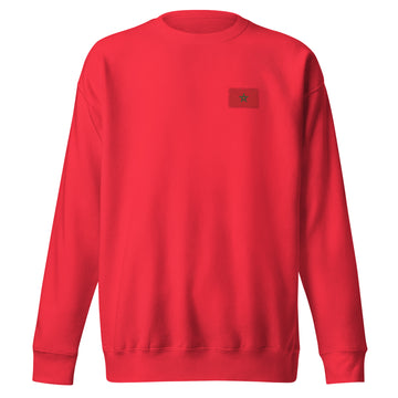 Morocco Flag Sweatshirt | Front | Unisex | Premium Fleece