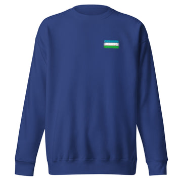 Uzbekistan Flag Sweatshirt | Front | Unisex | Premium Fleece