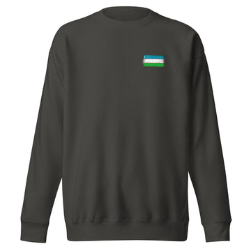 Uzbekistan Flag Sweatshirt | Front | Unisex | Premium Fleece