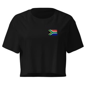 South Africa Flag Crop Top | Front | Women | Combed Cotton