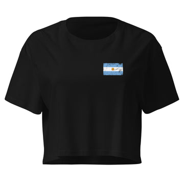 Argentina Flag Crop Top | Front | Women | Combed Cotton