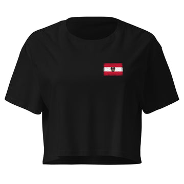 Austria Flag Crop Top | Front | Women | Combed Cotton