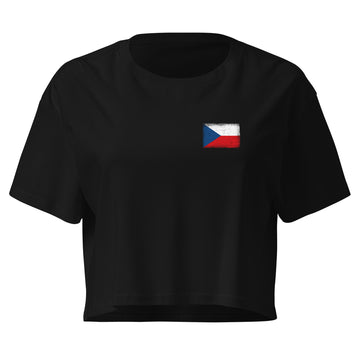 Czechia Flag Crop Top | Front | Women | Combed Cotton