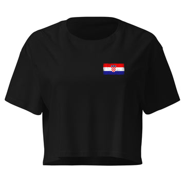 Croatia Flag Crop Top | Front | Women | Combed Cotton
