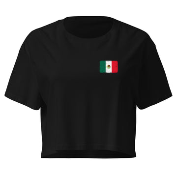 Mexico Flag Crop Top | Front | Women | Combed Cotton
