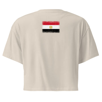 Egypt Flag Crop Top | Back Print | Women | Combed Cotton