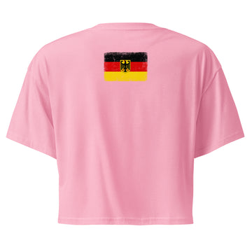 Germany Flag Crop Top | Back Print | Women | Combed Cotton
