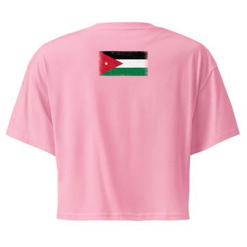 Jordan Flag Crop Top | Back Print | Women | Combed Cotton
