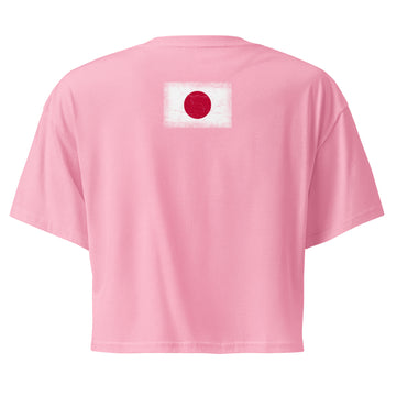 Japan Flag Crop Top | Back Print | Women | Combed Cotton
