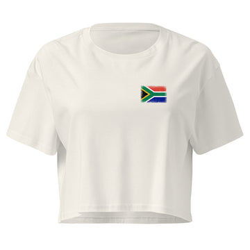 South Africa Flag Crop Top | Front | Women | Combed Cotton
