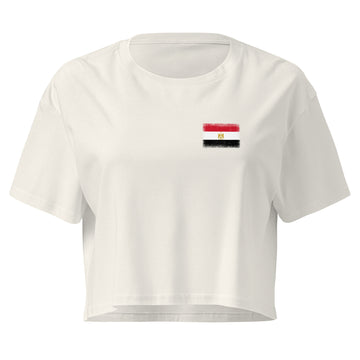 Egypt Flag Crop Top | Front | Women | Combed Cotton