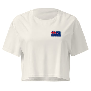New Zealand Flag Crop Top | Front | Women | Combed Cotton