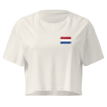Netherlands Flag Crop Top | Front | Women | Combed Cotton