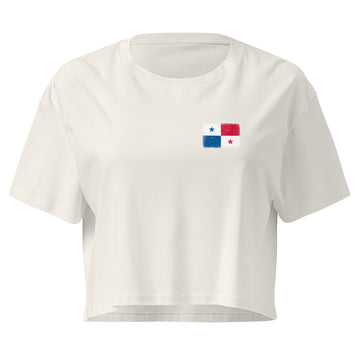 Panama Flag Crop Top | Front | Women | Combed Cotton