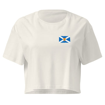 Scotland Flag Crop Top | Front | Women | Combed Cotton