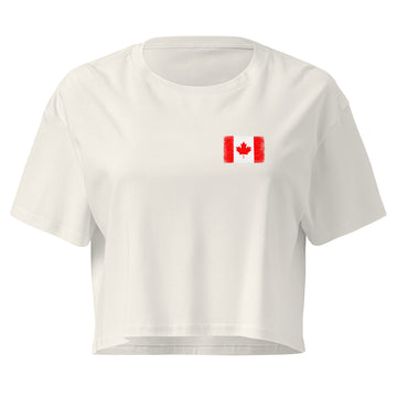 Canada Flag Crop Top | Front | Women | Combed Cotton