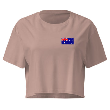 Australia Flag Crop Top | Front | Women | Combed Cotton
