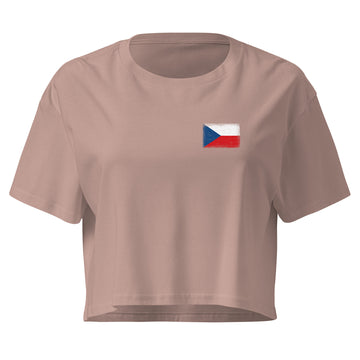 Czechia Flag Crop Top | Front | Women | Combed Cotton