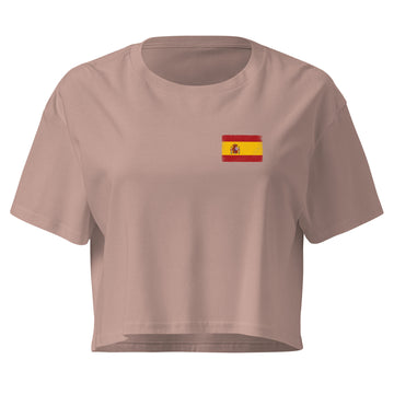 Spain Flag Crop Top | Front | Women | Combed Cotton